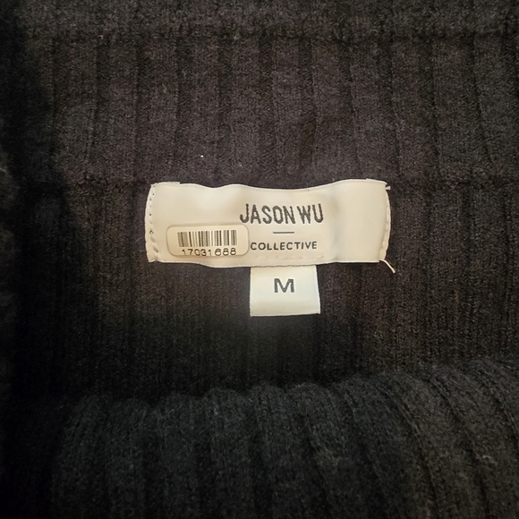 Jason Wu Ribbed Off The Shoulder Sweater in Black Size M - Picture 7 of 10